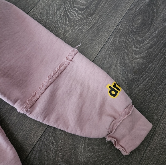 drew house mascot deconstructed hoodie in dusty rose - Picture 10 of 10